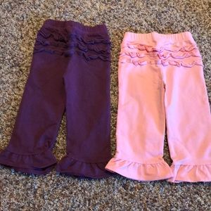 Boutique pants with ruffles 12m